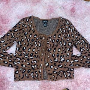 Cute cheetah print sweater